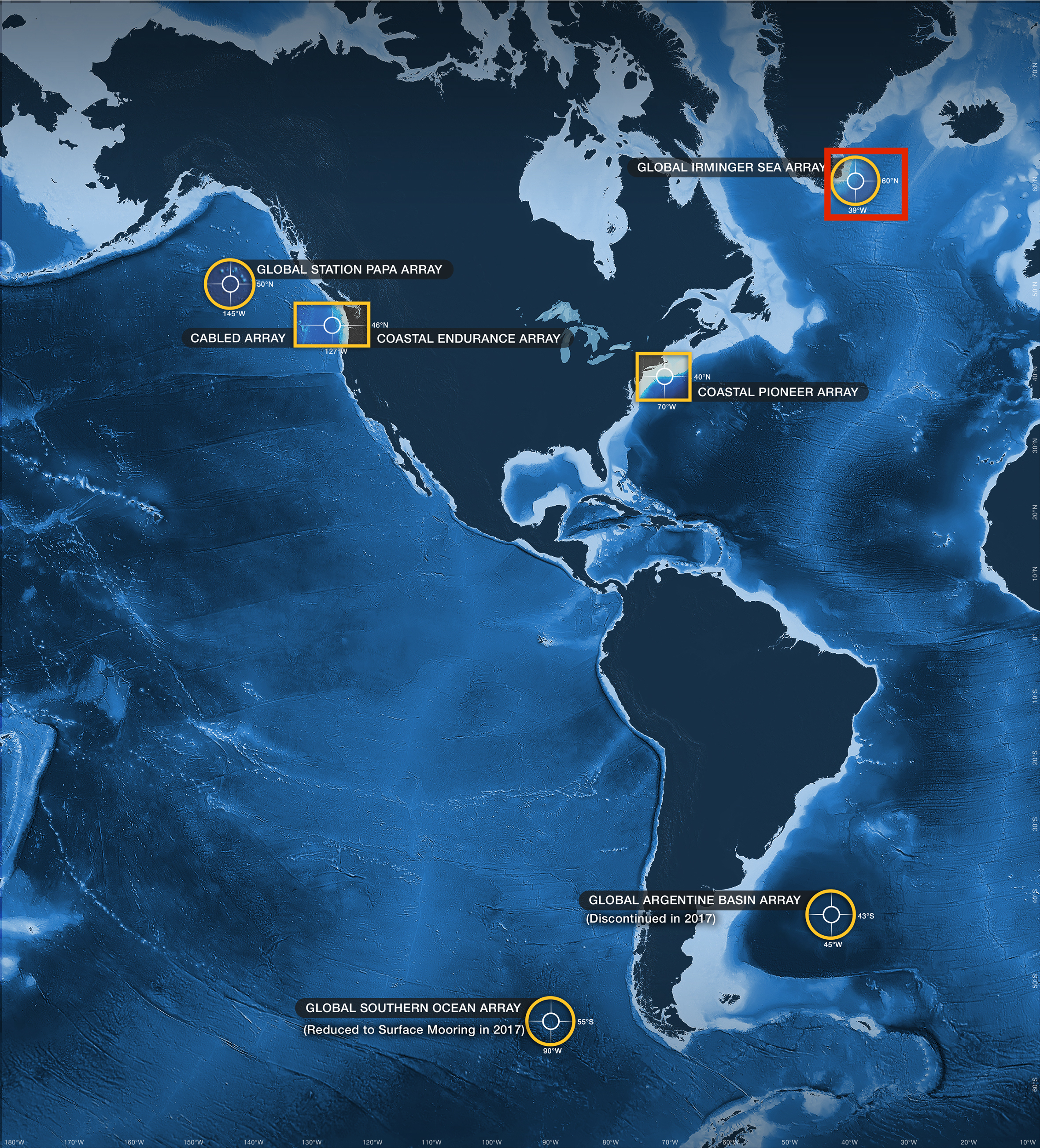 OOI Arrays with Irminger Sea highlighted