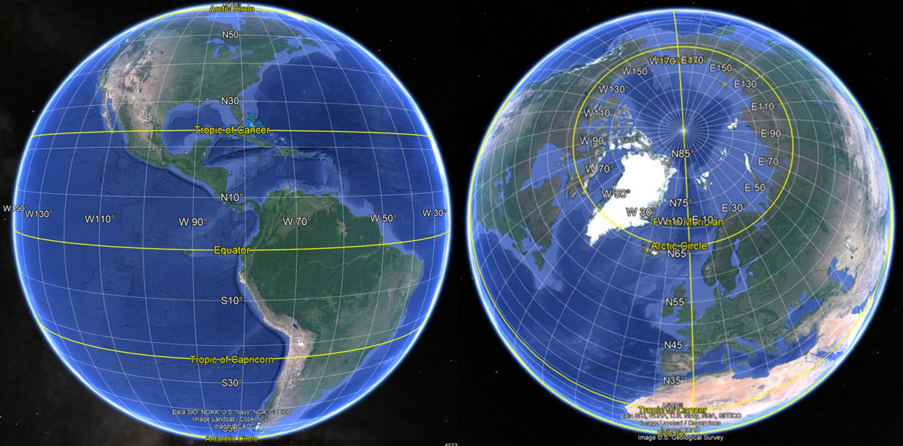 latitude and longitude globe